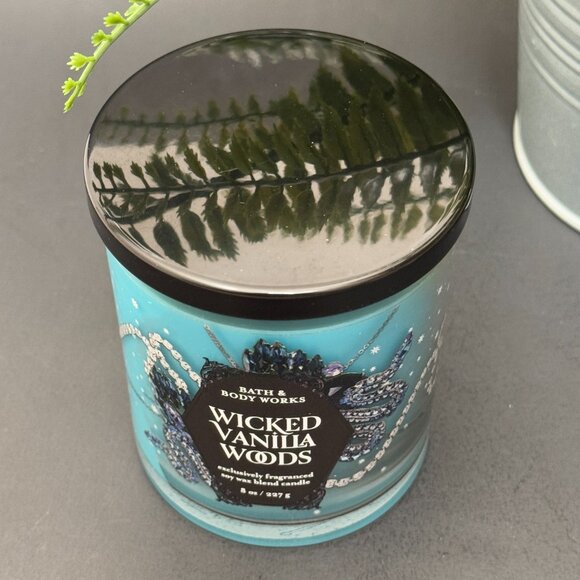 BBW Wicked Vanilla Woods Bath & Body Works Single Wick Candle - Picture 4 of 10